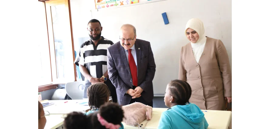 Member of the Board of Trustees Assoc. Prof. Dr. Zeynep Arkan, Member of the Board of Directors Ahmet Türkben and their delegation visited Maarif Schools of Cameroon.